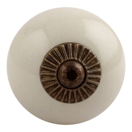 Cream Antique Fitting Ceramic Dresser Knob